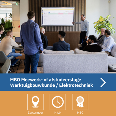 MBO Meewerk-/afstudeerstage Elektrotechniek/Werktuigbouwkunde
